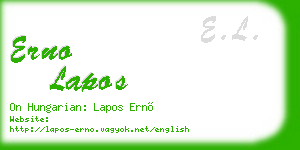 erno lapos business card